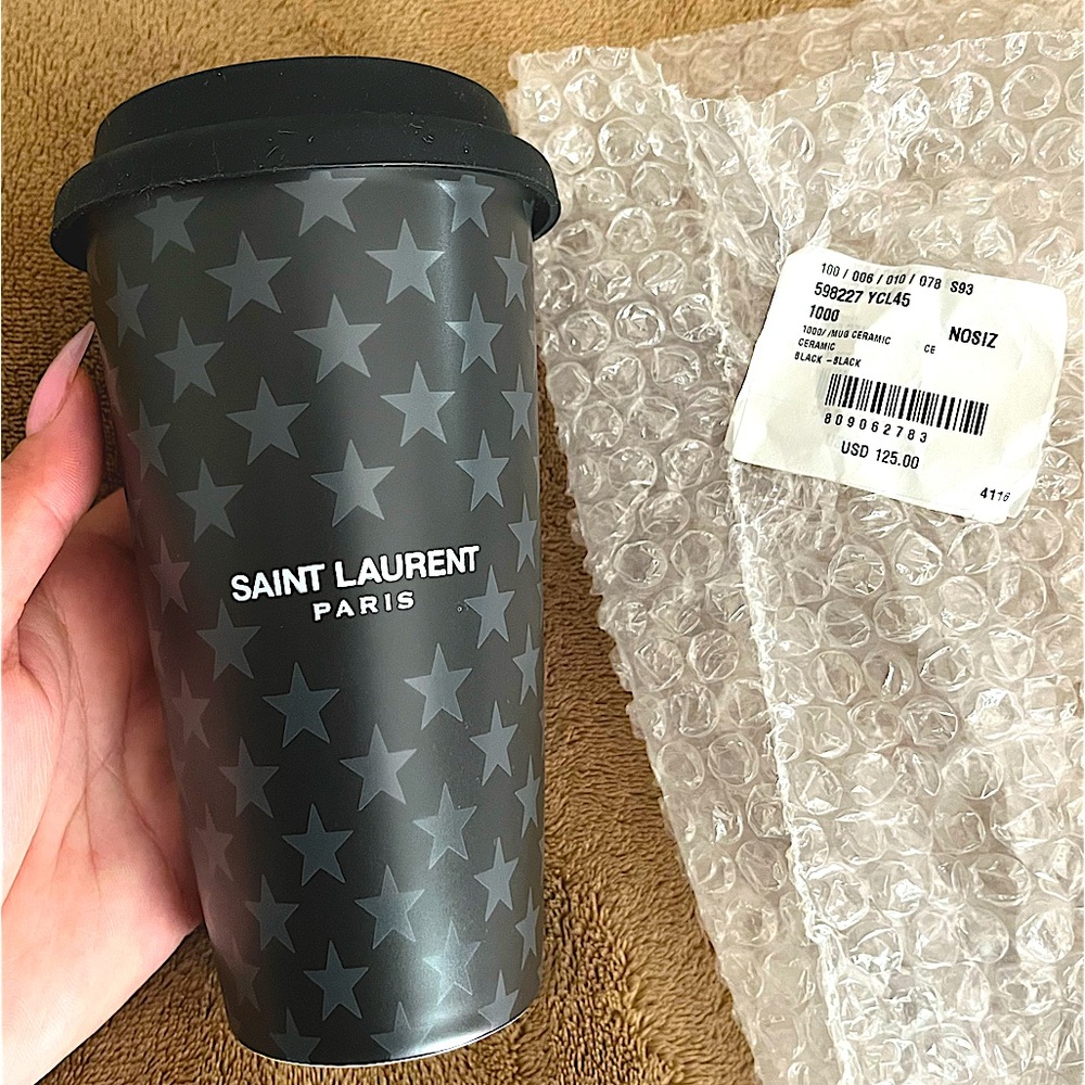 YSL Black Star - Large Ceramic Mug - BRAND NEW -